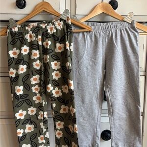 Hanna Capri Leggings Bundle (Floral Print and Heather Gray) in GUC